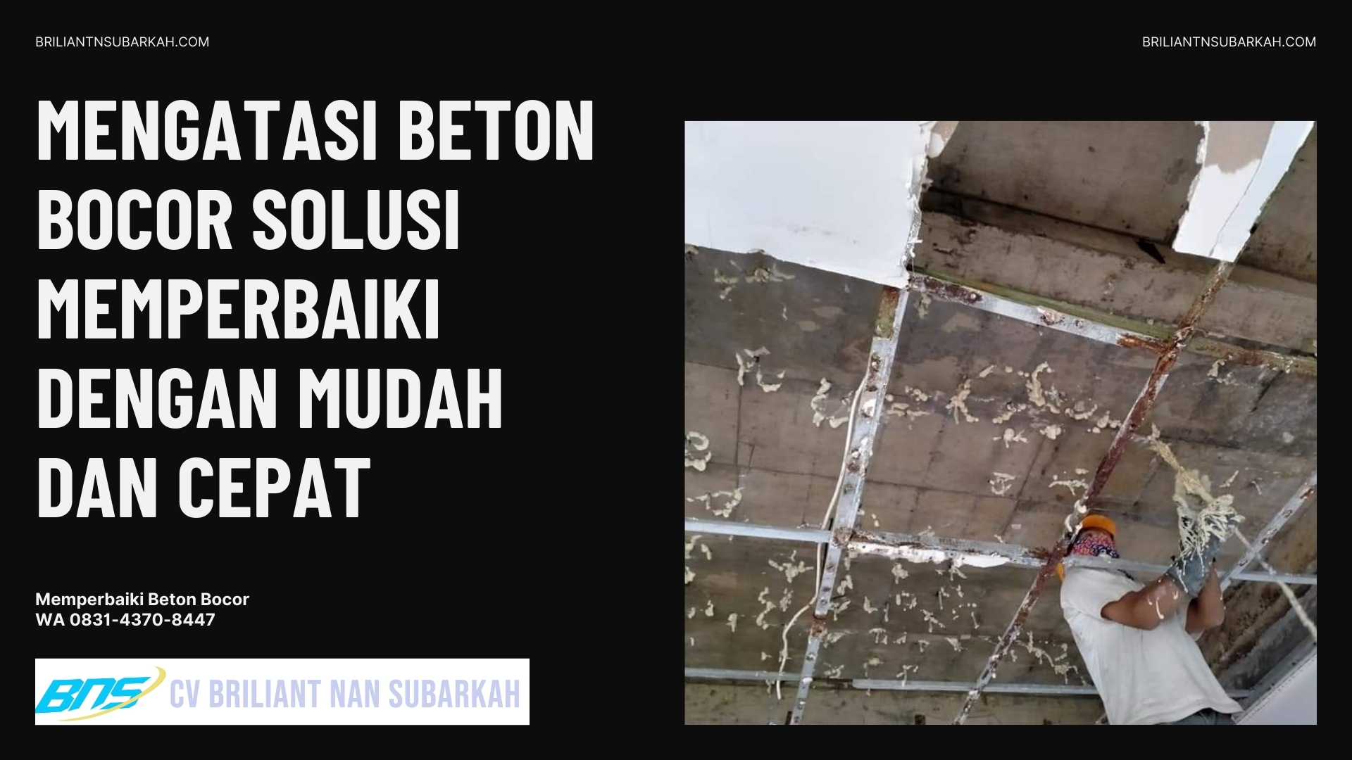 Memperbaiki Beton Bocor, Cimahi, WA 0831-4370-8447
