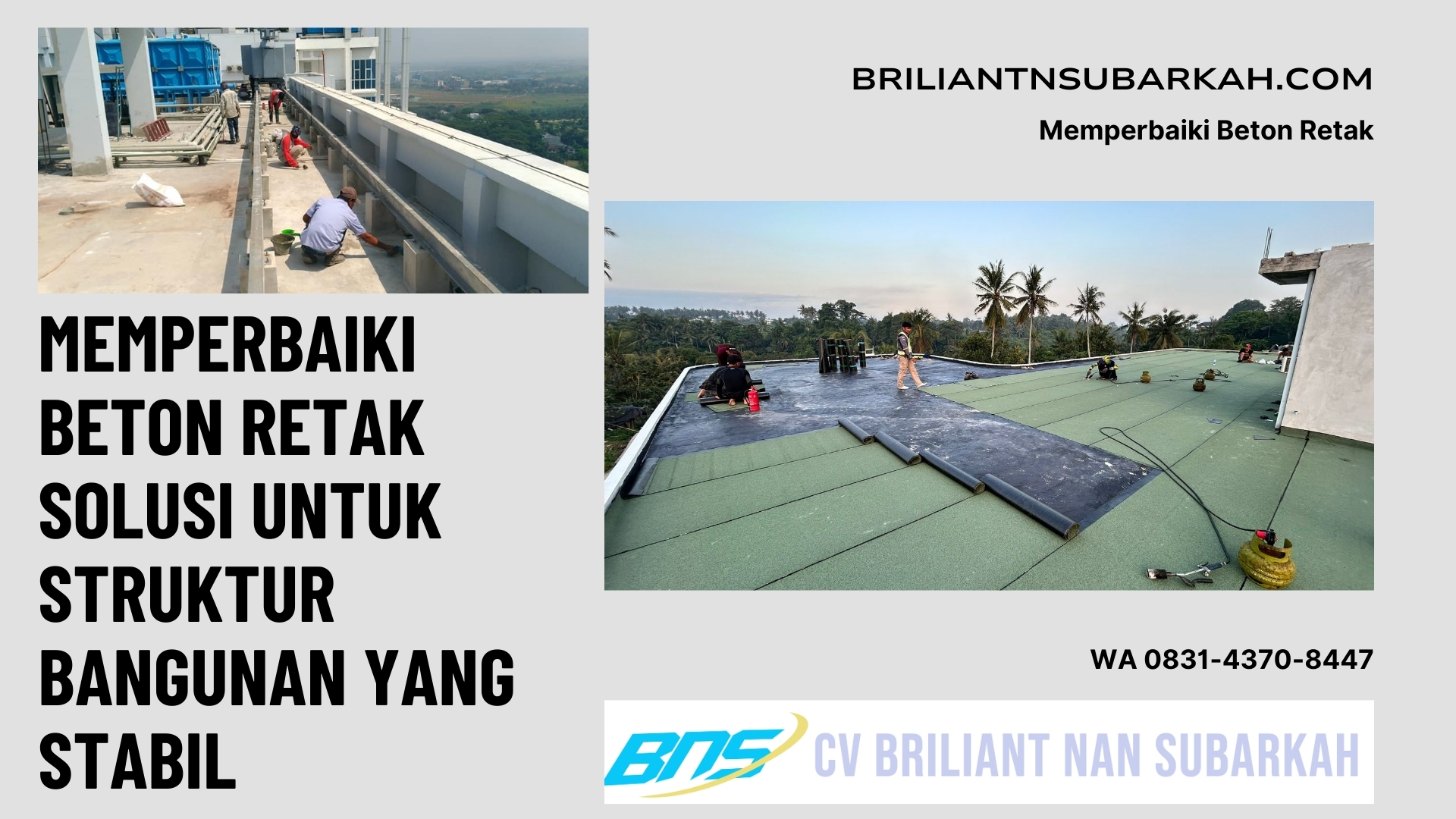 Memperbaiki Beton Retak, Cimahi, WA 0831-4370-8447
