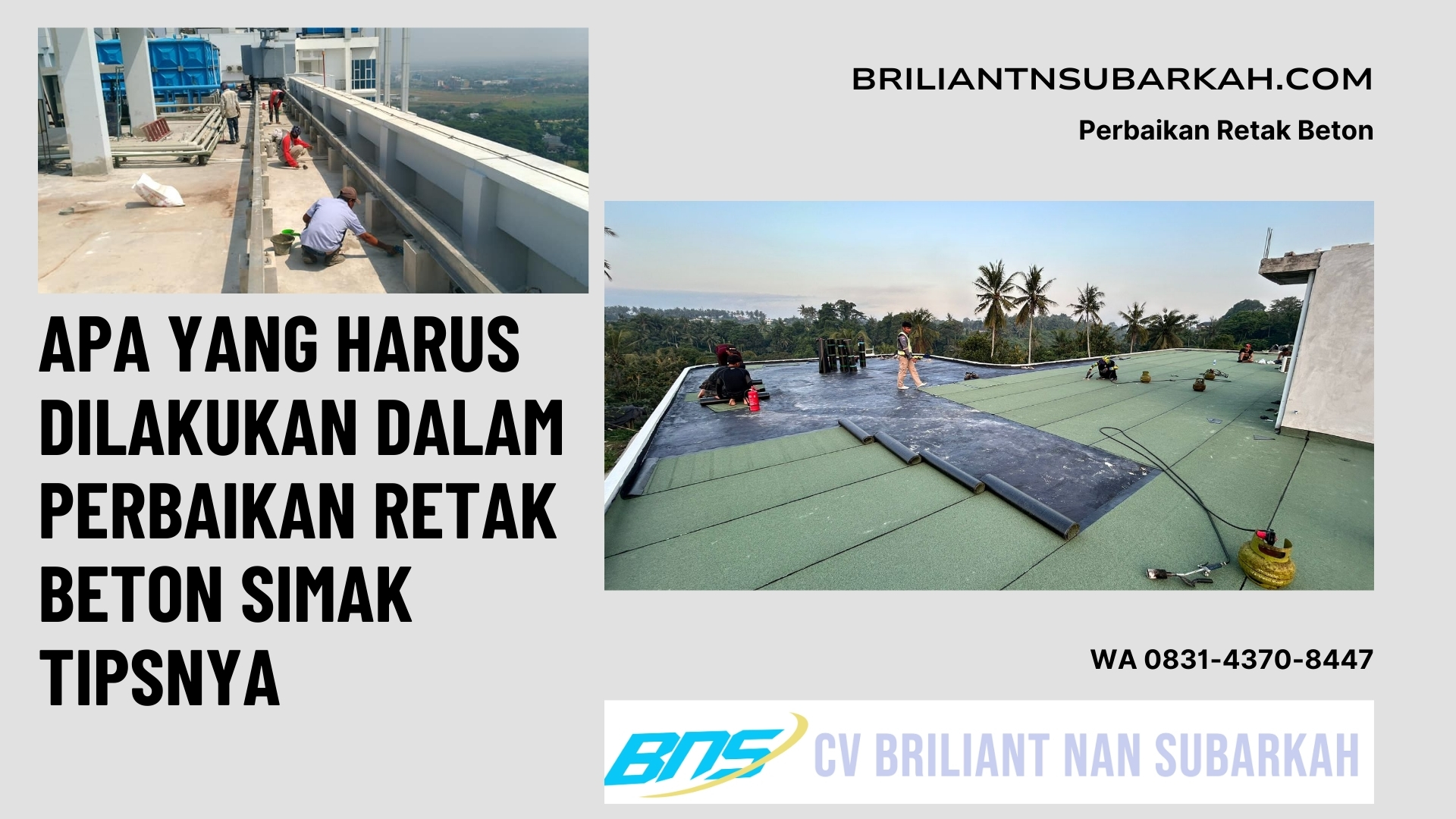 Perbaikan Retak Beton, Cimahi, WA 0831-4370-8447