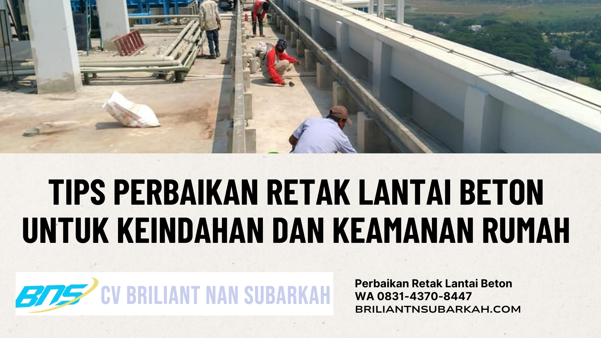 Perbaikan Retak Lantai Beton, Cimahi, WA 0831-4370-8447